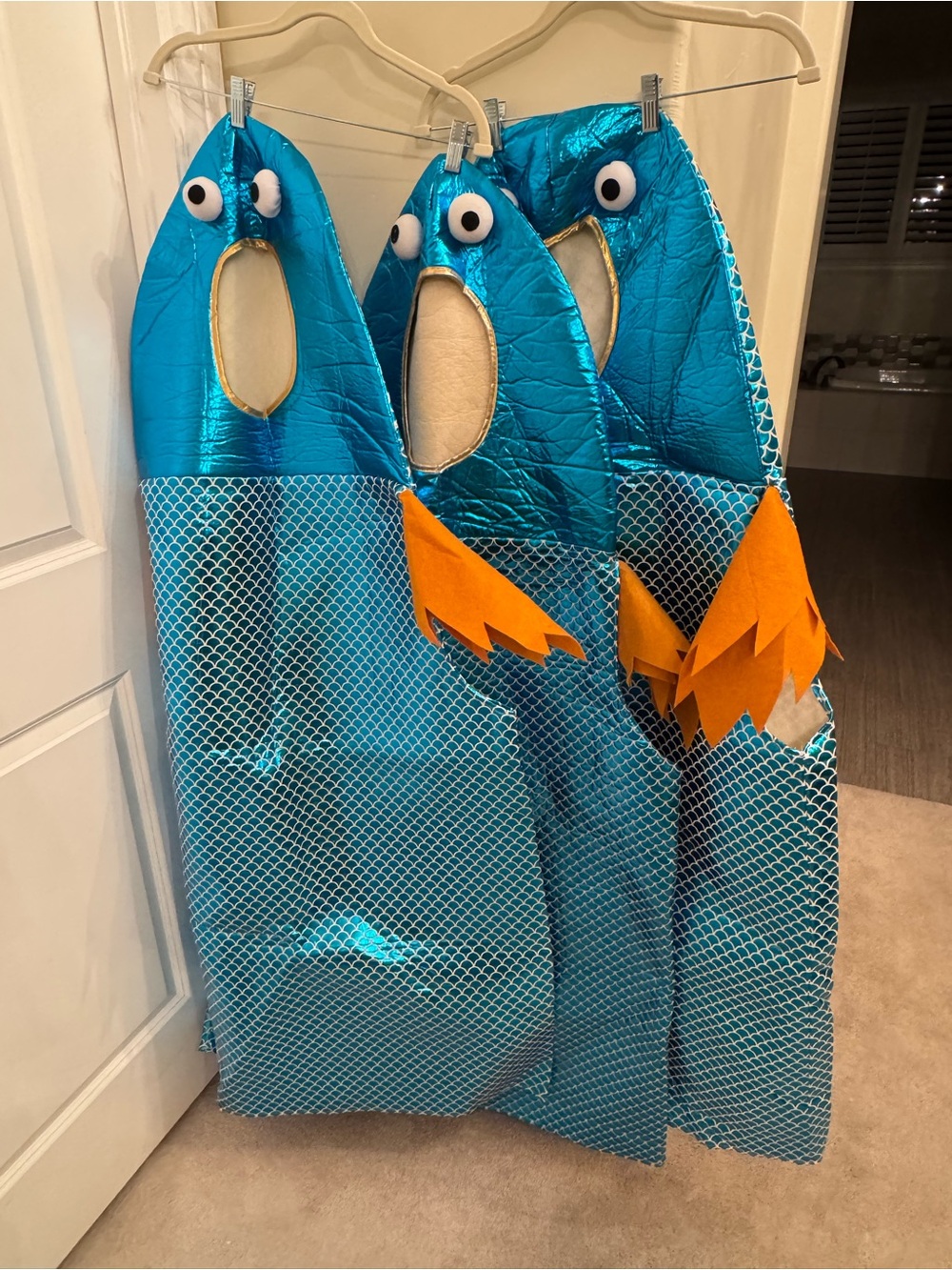 🐠 Fish Costume #2 – Metallic Blue Fish Costume Adult